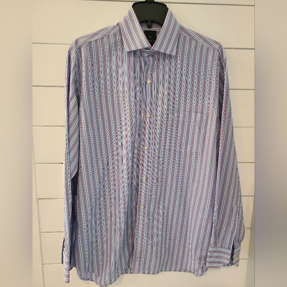 Tailorbyrd striped long sleeve button down